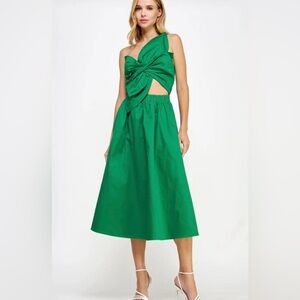 Elegant Green Midi Dress